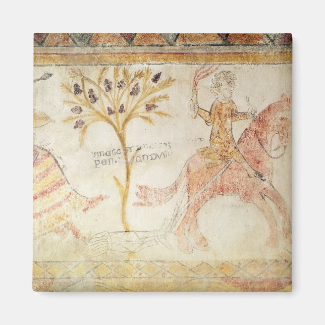 Imán Un caballero cargando una antorcha llamativa (Frente)