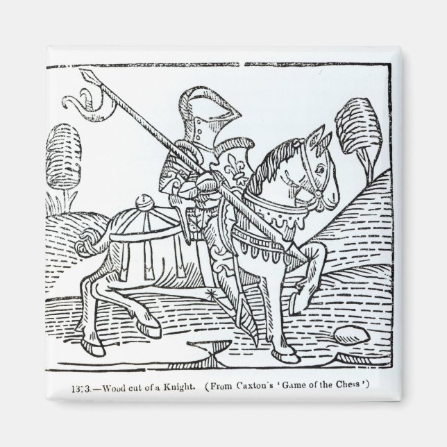 Imán Un caballero, del 'Juego del Ajedrez' de Caxton (Frente)