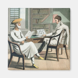 Imán Un caballero europeo con su Moonshee, o natural