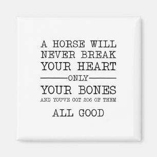 Imán Un caballo nunca romperá tu corazón.