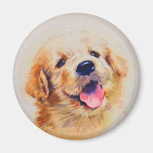 Imán Un cachorro lindo. Su nombre es "feliz"