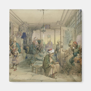 Imán Un café, Constantinopla, 1854 (pluma y tinta y