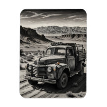 Un camión en el desierto