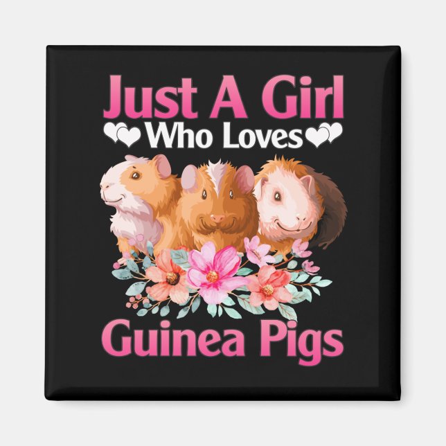 Imán Un cerdo guineano solo es un Chica que ama a los c (Frente)