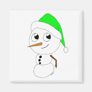 Imán un chibi snowman