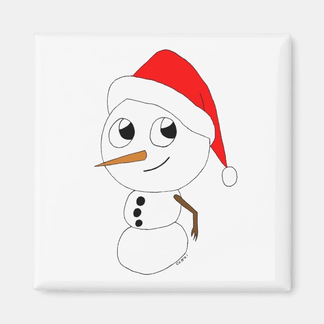 Imán un chibi snowman (Frente)