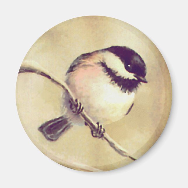 IMÁN UN CHICKADEE DE SHARON SHARPE (Frente)