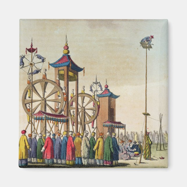 Imán Un circo chino, ilustracion de 'Le Costume An (Frente)