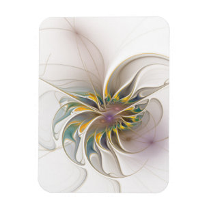 Imán Un colorido ornamento fractal. Resumen Arte de flo