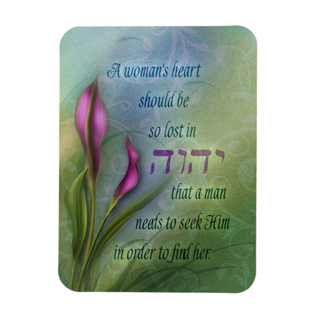 Imán Un corazón de mujeres - Calla Lily (Vertical)