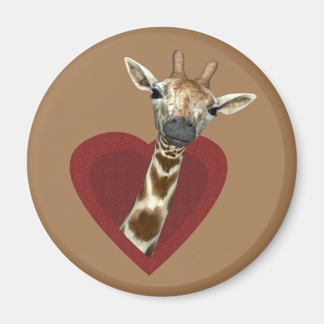 Imán Un Corazón Dulce Para Las jirafas (Frente)
