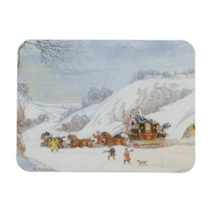 Imán Un correo en la nieve profunda