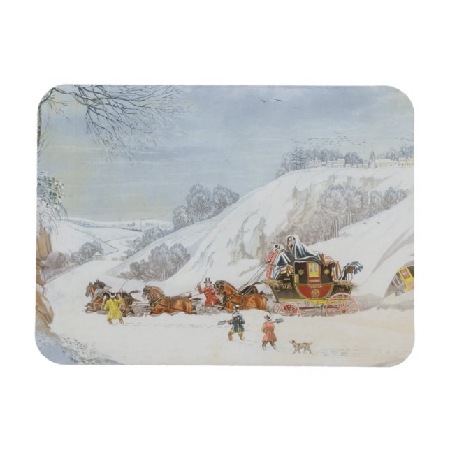 Imán Un correo en la nieve profunda (Horizontal)