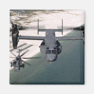 Imán Un CV-22 Osprey y un MH-53 pavimentan punto bajo