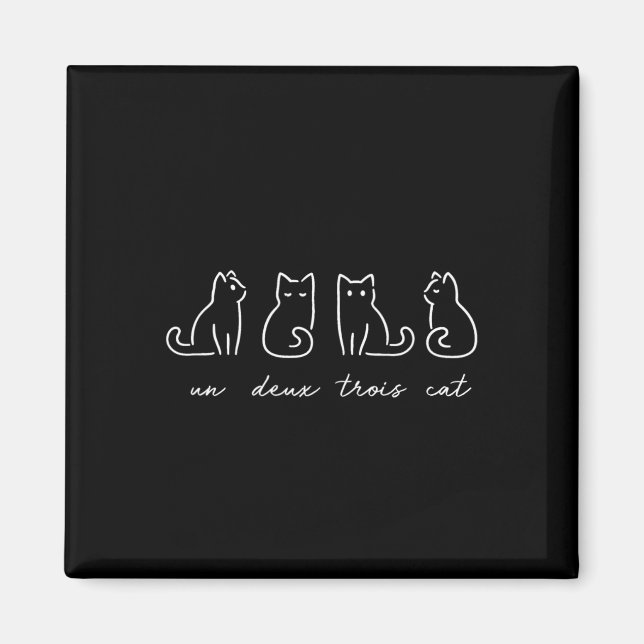Imán Un Deux Trois Cat Gracioso Gato Amantes 1 (Frente)