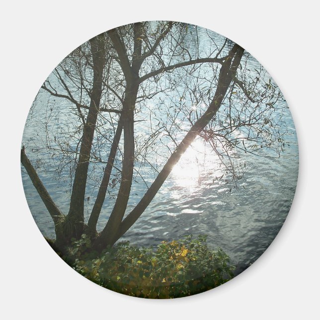 Imán Un día de otoño al lago (Frente)