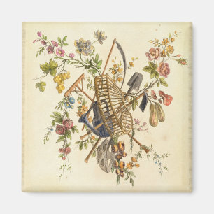 Imán Un diseño de la materia textil del jardín, de la