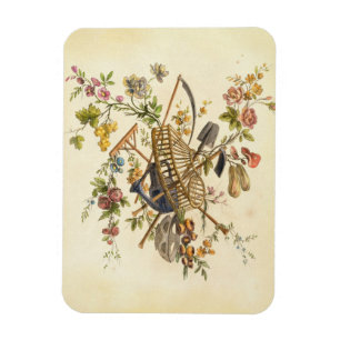 Imán Un diseño de la materia textil del jardín, de la