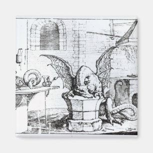 Imán Un dragón en un taller