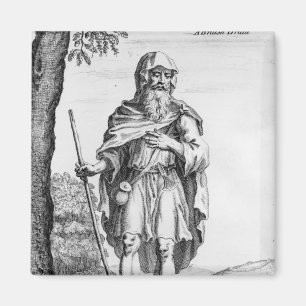 Imán Un druida británico, grabado por van der Gucht,