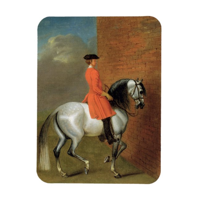 Imán Un ejercicio en Haute Ecole: El paso a la izquierd (Vertical)