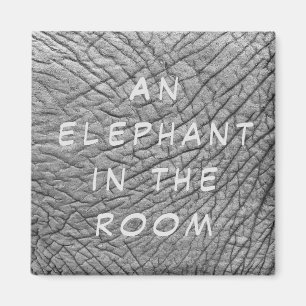 Imán Un elefante en la foto de la piel de la habitación