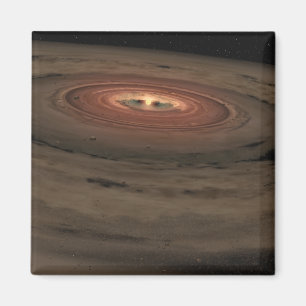 Imán Un enano marrón rodeado de un disco giratorio