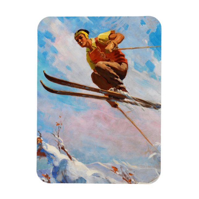 Imán Un esquiador que cae por Endre Hollos (Vertical)