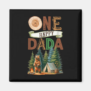 Imán Un Feliz Campista Dada Primer Cumpleaños Oso de Ca