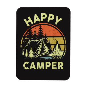 Imán Un Feliz Campista Niño Divertido Camping