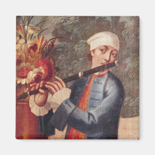 Imán Un flautista, detalle de una pantalla