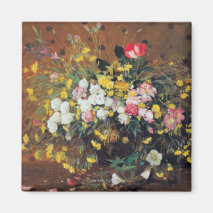 Imán Un florero de flores