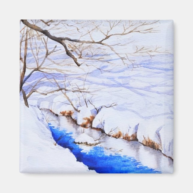 Imán Un flujo de nieve (Frente)