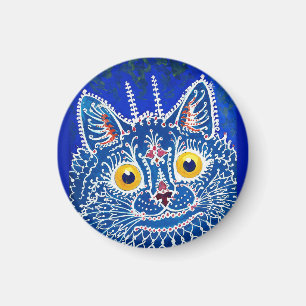 Imán Un gato de estilo gótico por Louis Wain