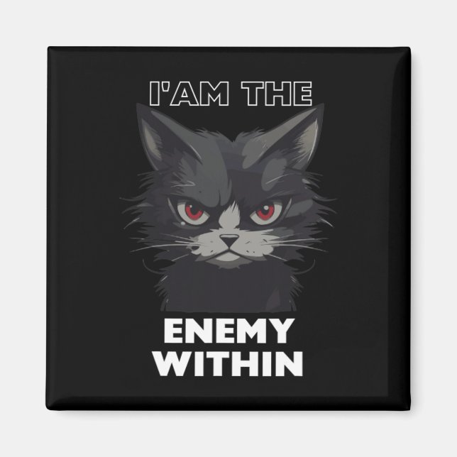 Imán Un gato gracioso que Trump bebe vota graciosamente (Frente)