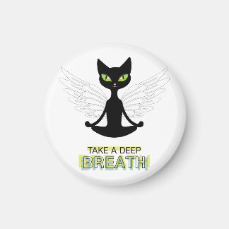 Imán Un gato lindo haciendo yoga