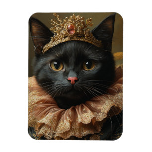 Imán Un gato negro real