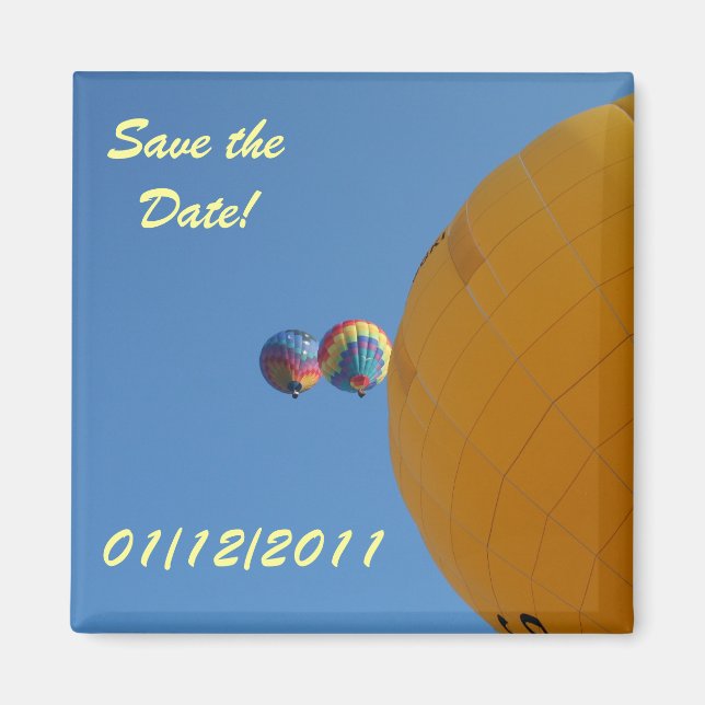Imán ¡Un globo amarillo que se eleva! (Frente)