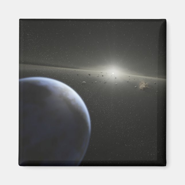 Imán Un gran cinturón de asteroides en órbita alrededor (Frente)