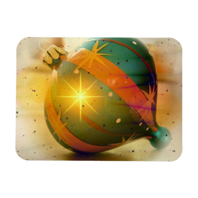 Imán Un gran y brillante ornamento navideño (Horizontal)