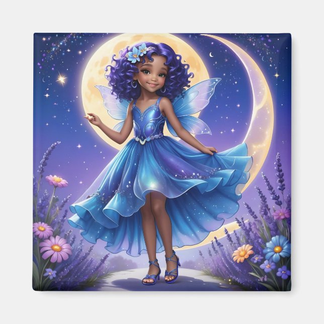 Imán Un hada - Azul (Frente)