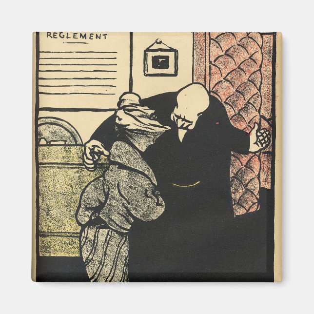 Imán Un hombre digno empuja a una joven hacia su (Frente)