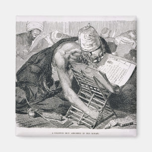 Imán Un hombre docto absorbente en el Koran