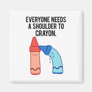 Imán Un Hombro Al Magnet De Arte Artístico Crayon