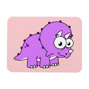 Imán Un Ilustracion Agradable De Un Triceratops.