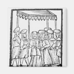 Imán Un ilustracion de un boda judío
