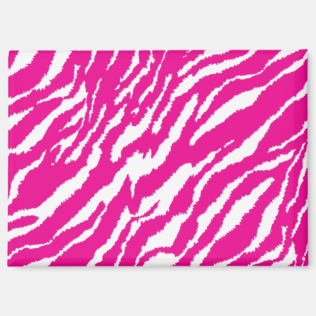 Imán Un intrincado patrón floral en rosa y blanco, arte (Anverso)