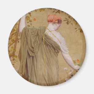 Imán Un jardín de Albert Joseph Moore, retrato vintage