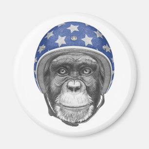 Imán Un jinete de la motocicleta del chimpancé