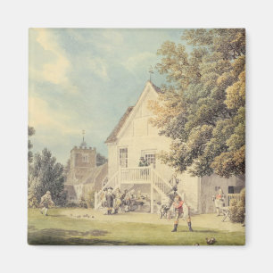 Imán Un juego de cuencos en el Bowling Green fuera del